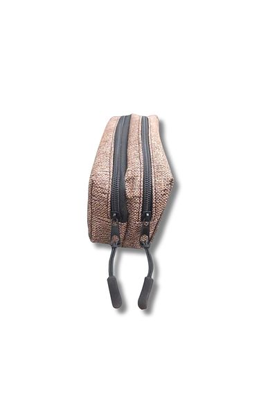 uzaktangelir Quality Affordable 2 Compartment Brown Patterned Pen Holder