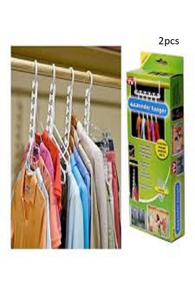 Generic 2 Pack 8 Pieces Wonder Space Saver Closet Organizer Storage Hook