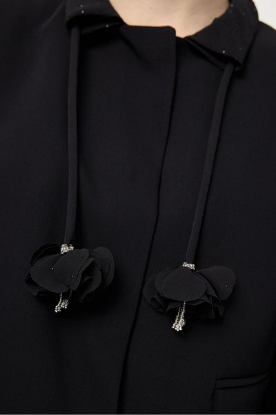 Zühre Black Double Suit with Accessory Detail Tk-1633
