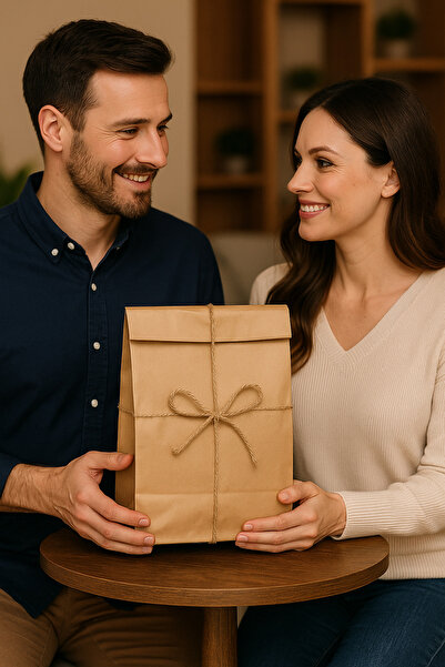 Dekals 5 Adet Mega Boy Körüklü Kraft Hediye Poşeti Dik Duran Hediye Paketi (32x12x41)