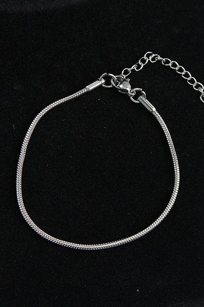 Clariss 316L Steel Oval Italian Model Silver Color Men's Bracelet