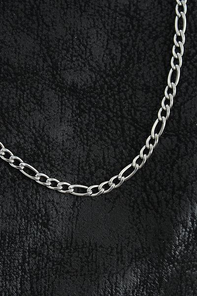 Clariss 316L Steel Classic Figaro Chain Model Silver Color Men's Necklace