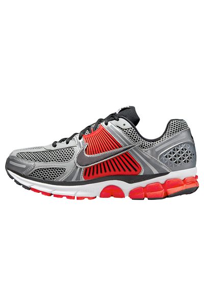 Nike Zoom Vomero 5 Men's Shoes – Metallic Silver / Bright Crimson