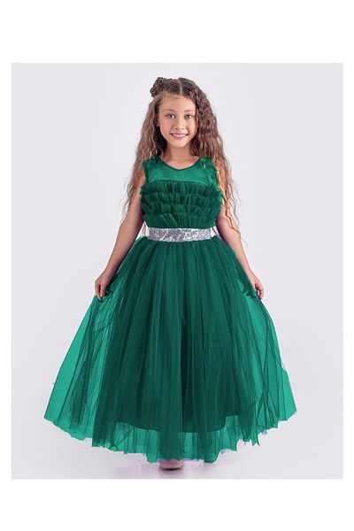 Bulut Baby Rochie pentru fete, satin și perle Dream Tulle