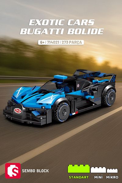 Sembo Block Bugatti Bolide Building Block Set 273 Pieces