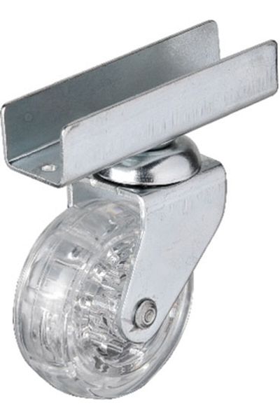 MBB ETİCARET Hts 327 - 50X20 mm Transparent Roller Long U Table Wheel 4 Pieces