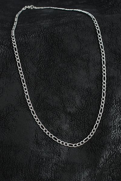 Clariss 316L Steel Classic Figaro Chain Model Silver Color Men's Necklace