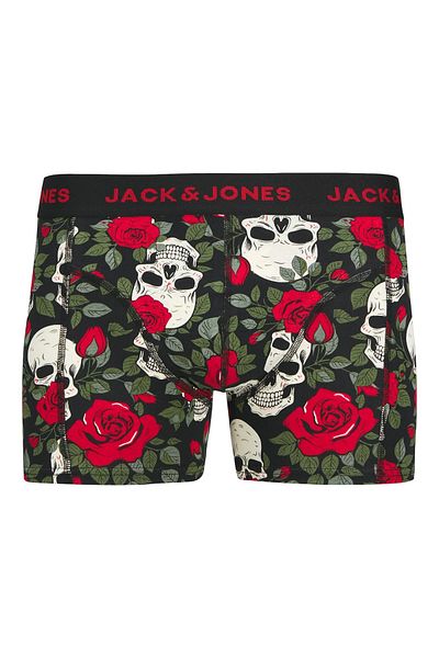 Jack & Jones J&J Jachenry Scull Mixed Color 3-Pack Red Mix Black Boxer Pack