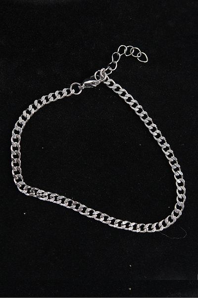 callerrons accessories Thin Classic Model Silver Color Men's Bracelet - Ebj250705W36427