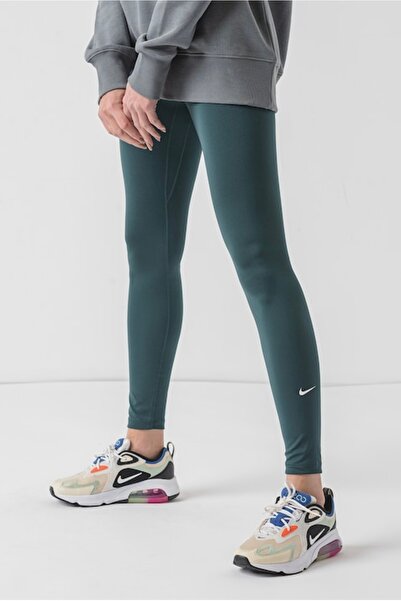 Nike Women's One Dri Fit Mid-Rise Yüksek Belli Yeşil Kadın Tayt