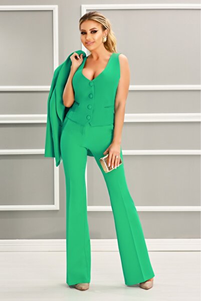 Atmosphere Fashion Pantaloni evazați verzi