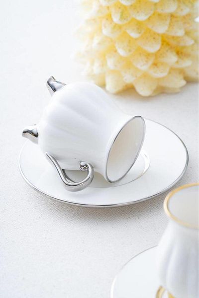 ACAR Felix 6-Person Coffee Cup Set Platinum - 90 ml Sct-06174