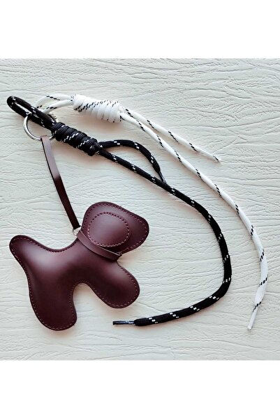 sinopvera BORDO KÖPEK FİGÜRLÜ ÇANTA CHARMI-ANAHTARLIK