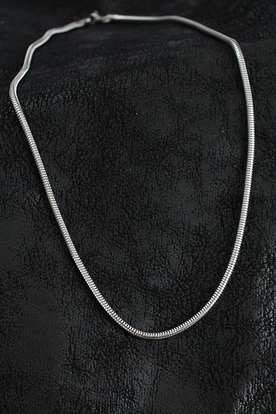 Clariss 316L Steel Oval Italian Chain Model Silver Color Men's Necklace