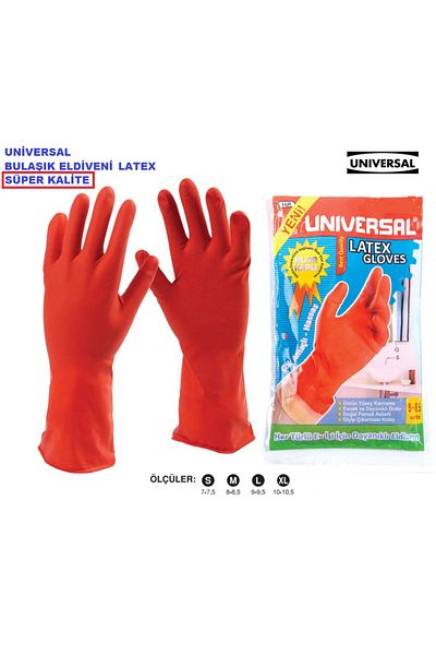 Universal 25 Pcs Multi-Purpose Dishwashing Gloves Pack of 25 Natural Cotton Lined