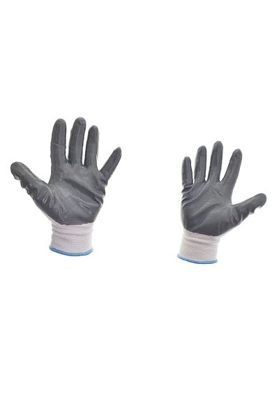 OEM Manusi de protectie , pentru uz general, material textil si PVC, Marime L , albe cu gri inchis