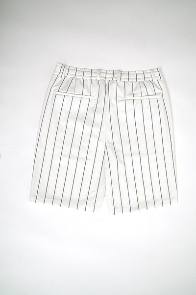 DAHA Men's White Navy Blue Striped 2025 Jogger Shorts