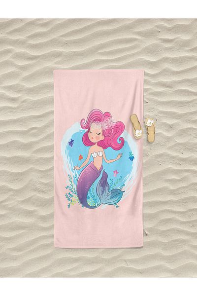 Home 3D Digital Mermaid Theme Beach Towel