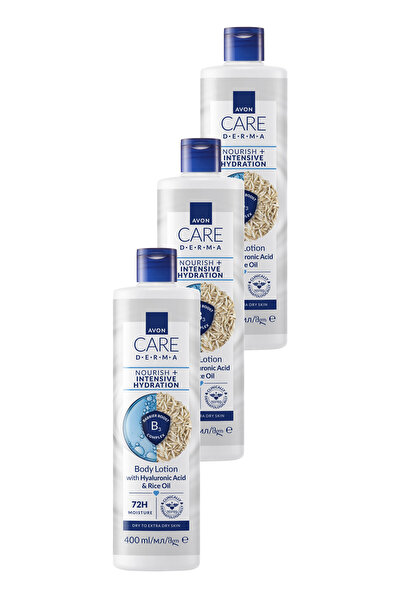 AVON Care Derma Nourish + Intensive Hydration Vücut Losyonu 400ml Üçlü Paket