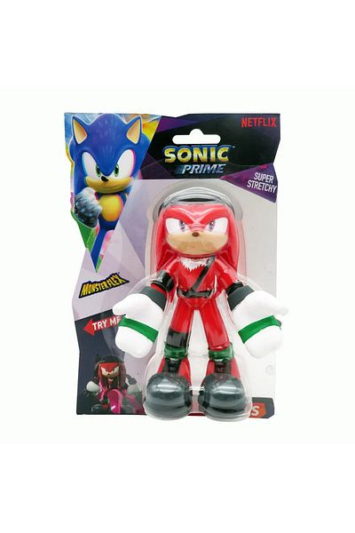 TOYFEST Netflix Sonic Prime Monster Flex Soft Flexible Extending Strech Figure Knuckles - 14 cm