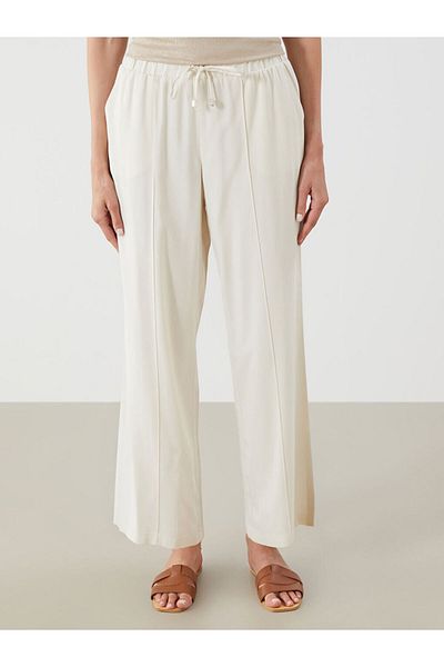 LC Waikiki New Season Elastic Waist Wide Leg Women's Trousers - S5Ri20Z8