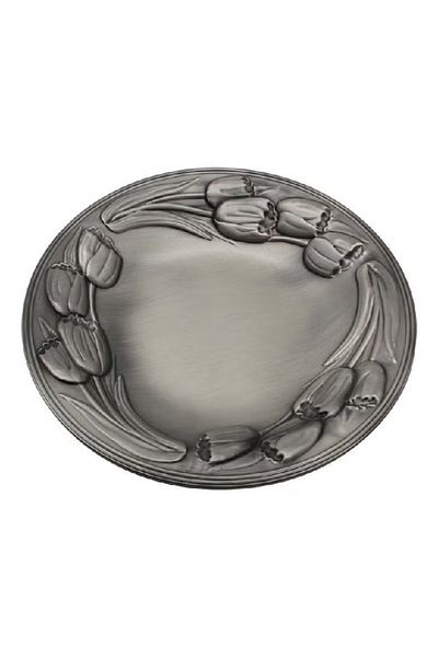 LTR Pewter-Plated Round Tray 13" – Elegant Decorative Serveware