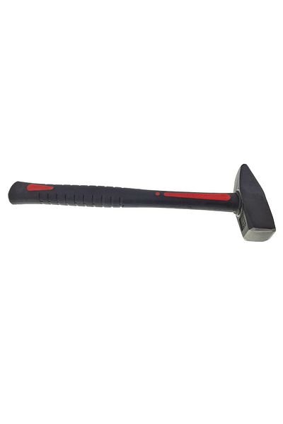 OEM Hammer 1000g, with handle 335x38x30mm, made of fiber, insulated, non-slip, black with red
