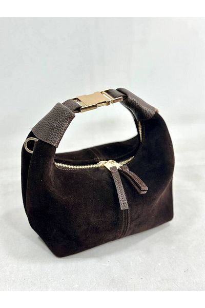 çkn sedat çakan çanta & fular & aksesuar Hobo Genuine Suede Leather Women's Hand Shoulder Cross Bag 30X20 cm
