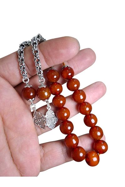 Cekke Tesbih Zaza Squeeze Amber Baked 13 mm Shake Stick Squeeze Zaza Prayer Beads