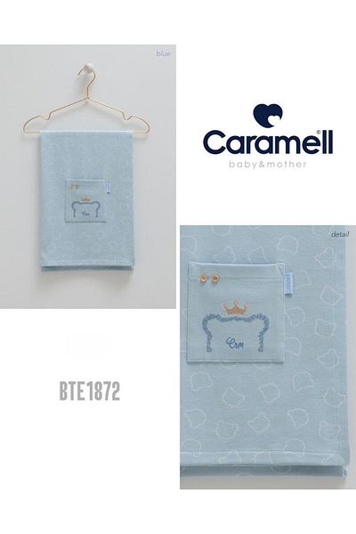 Caramell My Baby Kumsal Baby Blanket New Season Combed Cotton and Soft Textured 80X80 Very Cool Very Cool 1872