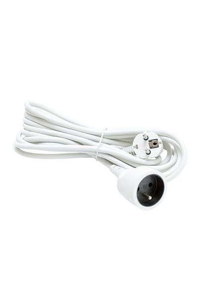 Platinet Extension cable 5m, 16A/50Hz, Platinet 44781, one German type socket, IP20 protection, white