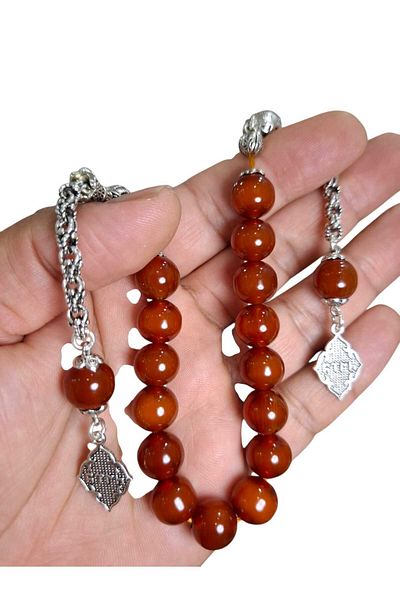Cekke Tesbih Zaza Squeeze Amber Baked 13 mm Shake Stick Squeeze Zaza Prayer Beads