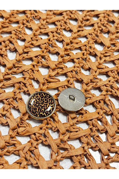 balım hobi evi Leopard Model Patterned Design Metal Blazer Button Large Size 28 mm 1 Piece