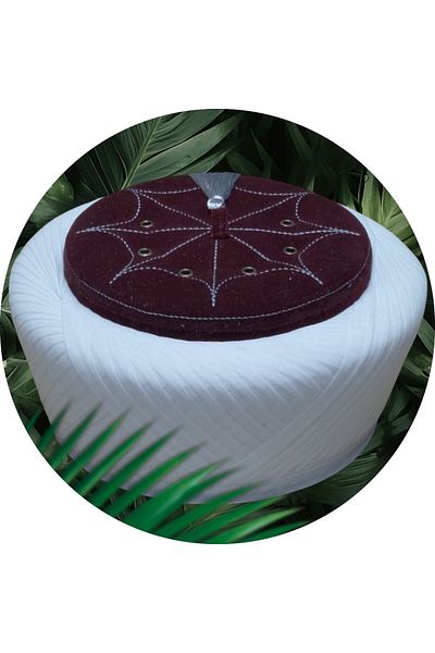şahinbak Luxury Sarık, Imam Sarık, Prayer Sarık, Mosque Sarık, Burgundy Sarık, Fes, Takke, S230