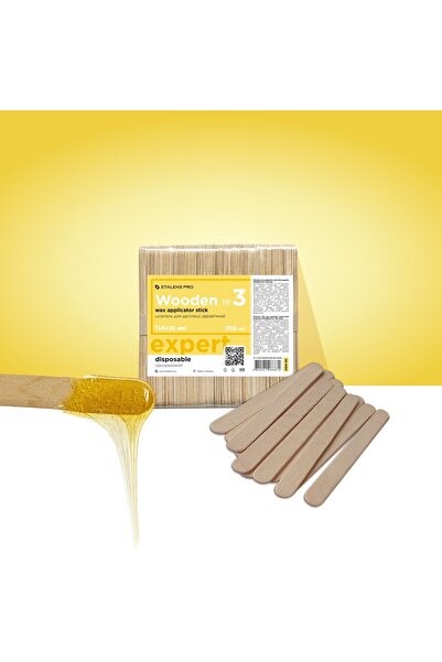 STALEKS Ahşap Wax Sir Ağda Spatulası İnce 100lü