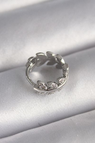 Skygo 316L Steel Silver Color Zircon Stone Leaf Model Tragus Piercing - Tj-Pr1303