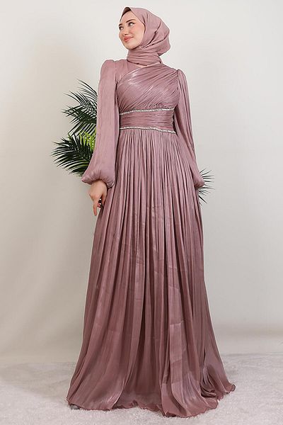 GİYZAMİLA Paris Evening Dress Powder