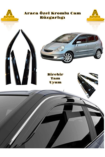 Autovia Honda Jazz 2002-2011 Arası Kromlu Cam Rüzgarlığı 4lü