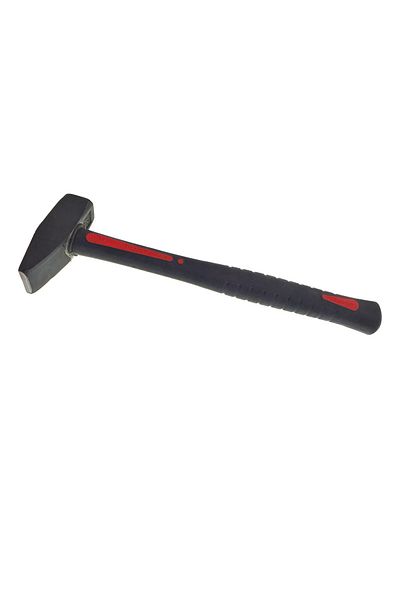 OEM Hammer 1000g, with handle 335x38x30mm, made of fiber, insulated, non-slip, black with red
