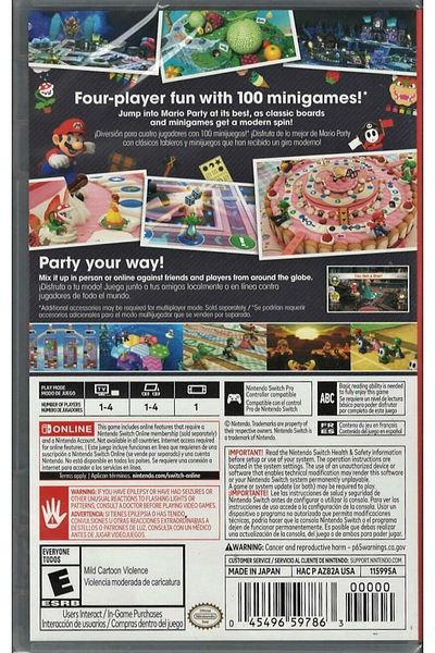 ESRB MARIO PARTY SUPERSTARS - ACTION & SHOOTER -NINTENDO SWITCH