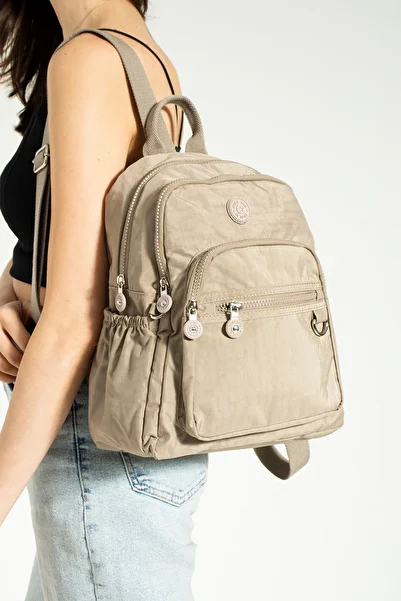 Teal Collection Crinkle Fabric Backpack