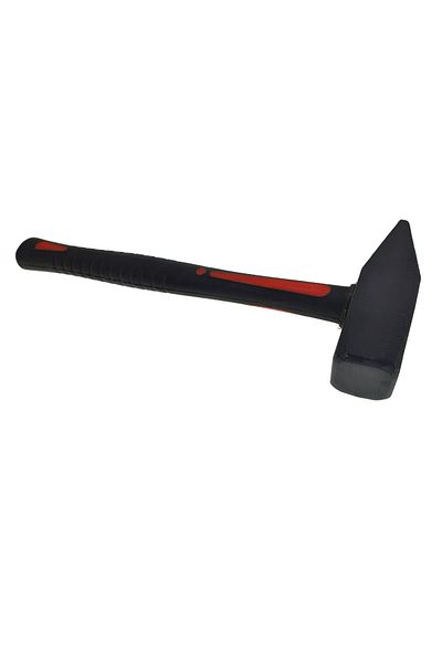 OEM Hammer 1500g, with handle 335x33x28mm, made of fiber, insulated, non-slip, black with red