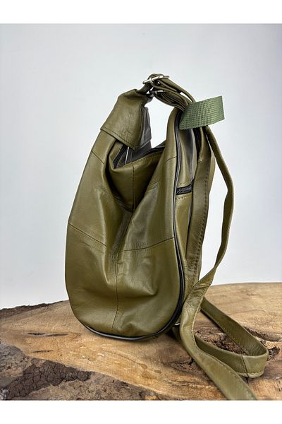 özdemirler deri Genuine Leather Small Monkey Bag, Women's Backpack, Shoulder Bag