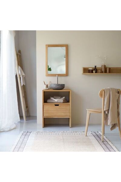 WoodenDecoration01 Kwarto Masif Ahşap Komodin Banyo Ünitesi