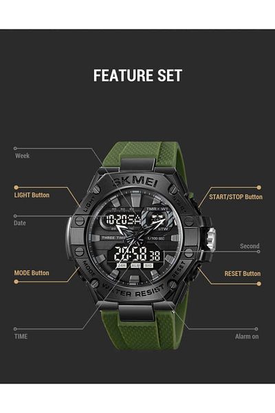 Skmei 2221 Khaki Color Sports Men's Wrist Watch