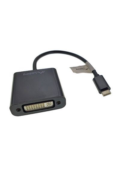 Lanberg Cable convertor cu adaptor, Lanberg 41851, conector USB 3.1 tip C tata la DVI (24+5) mama