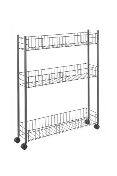 EVA METAL TASARIM وحدة رفوف بعجلات، رف مطبخ من 3 طبقات، رف حمام، منظم للحمام، منظم للمساحة الضيقة