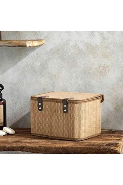Mena Rise Şirinshop Home Gina Bamboo Storage Box 33X23X20 cm Light Brown 1108107