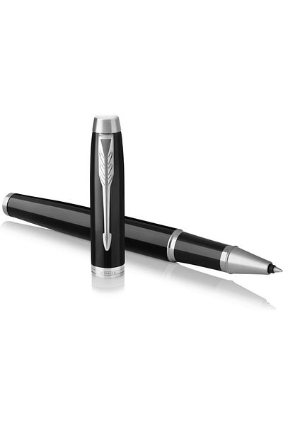 Mena Rise Şirinshop Im Lacquer Black Chrome Design Rollerball Pen, Fine Nib, Black Ink (1931658) 110810