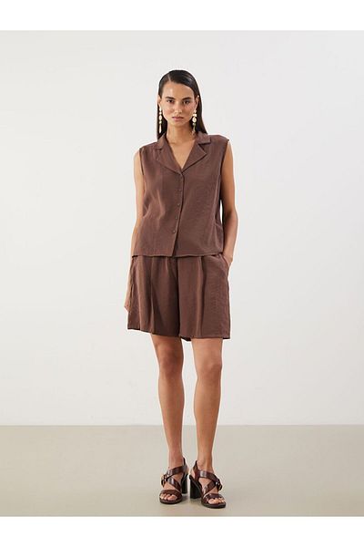 LC Waikiki LCWAIKIKI Classic Modal Mixed γυναικείο σορτς με ελαστική μέση